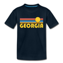 Georgia Toddler T-Shirt - Retro Sun Georgia Toddler Tee - deep navy