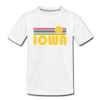 Iowa Toddler T-Shirt - Retro Sun Iowa Toddler Tee - white