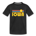 Iowa Toddler T-Shirt - Retro Sun Iowa Toddler Tee - black