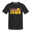 Iowa Toddler T-Shirt - Retro Sun Iowa Toddler Tee - black