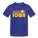 Iowa Toddler T-Shirt - Retro Sun Iowa Toddler Tee - royal blue