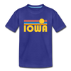 Iowa Toddler T-Shirt - Retro Sun Iowa Toddler Tee - royal blue