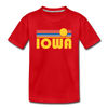 Iowa Toddler T-Shirt - Retro Sun Iowa Toddler Tee - red