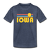 Iowa Toddler T-Shirt - Retro Sun Iowa Toddler Tee - heather blue
