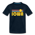Iowa Toddler T-Shirt - Retro Sun Iowa Toddler Tee - deep navy