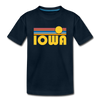 Iowa Toddler T-Shirt - Retro Sun Iowa Toddler Tee - deep navy