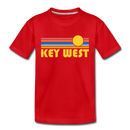 Key West, Florida Toddler T-Shirt - Retro Sun Key West Toddler Tee - red