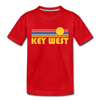 Key West, Florida Toddler T-Shirt - Retro Sun Key West Toddler Tee - red