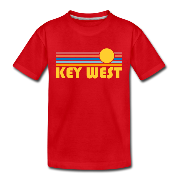 Key West, Florida Toddler T-Shirt - Retro Sun Key West Toddler Tee - red