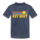 Key West, Florida Toddler T-Shirt - Retro Sun Key West Toddler Tee - heather blue