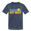 Key West, Florida Toddler T-Shirt - Retro Sun Key West Toddler Tee - heather blue