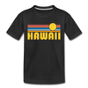 Hawaii Toddler T-Shirt - Retro Sun Hawaii Toddler Tee - black