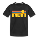 Hawaii Toddler T-Shirt - Retro Sun Hawaii Toddler Tee - black