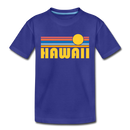 Hawaii Toddler T-Shirt - Retro Sun Hawaii Toddler Tee - royal blue