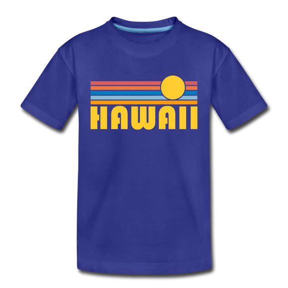 Hawaii Toddler T-Shirt - Retro Sun Hawaii Toddler Tee - royal blue