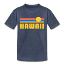 Hawaii Toddler T-Shirt - Retro Sun Hawaii Toddler Tee - heather blue