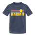 Hawaii Toddler T-Shirt - Retro Sun Hawaii Toddler Tee - heather blue
