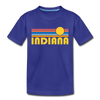 Indiana Toddler T-Shirt - Retro Sun Indiana Toddler Tee - royal blue