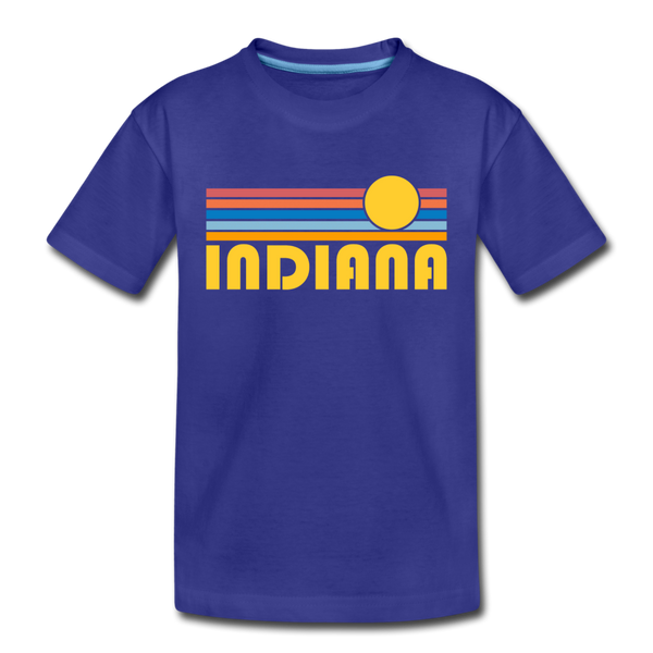 Indiana Toddler T-Shirt - Retro Sun Indiana Toddler Tee - royal blue