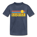 Indiana Toddler T-Shirt - Retro Sun Indiana Toddler Tee - heather blue