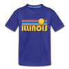 Illinois Toddler T-Shirt - Retro Sun Illinois Toddler Tee - royal blue