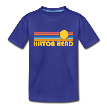 Hilton Head, South Carolina Toddler T-Shirt - Retro Sun Hilton Head Toddler Tee - royal blue