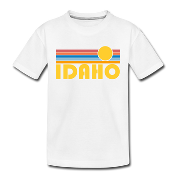 Idaho Toddler T-Shirt - Retro Sun Idaho Toddler Tee - white