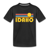 Idaho Toddler T-Shirt - Retro Sun Idaho Toddler Tee - black
