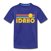 Idaho Toddler T-Shirt - Retro Sun Idaho Toddler Tee - royal blue