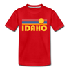 Idaho Toddler T-Shirt - Retro Sun Idaho Toddler Tee - red