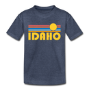 Idaho Toddler T-Shirt - Retro Sun Idaho Toddler Tee - heather blue