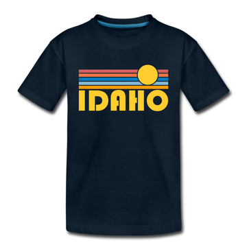Idaho Toddler T-Shirt - Retro Sun Idaho Toddler Tee - deep navy