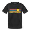 Lake of the Ozarks, Missouri Toddler T-Shirt - Retro Sun Lake of the Ozarks Toddler Tee - black