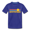 Lake of the Ozarks, Missouri Toddler T-Shirt - Retro Sun Lake of the Ozarks Toddler Tee - royal blue