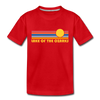 Lake of the Ozarks, Missouri Toddler T-Shirt - Retro Sun Lake of the Ozarks Toddler Tee - red