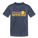 Lake of the Ozarks, Missouri Toddler T-Shirt - Retro Sun Lake of the Ozarks Toddler Tee - heather blue