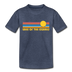 Lake of the Ozarks, Missouri Toddler T-Shirt - Retro Sun Lake of the Ozarks Toddler Tee - heather blue
