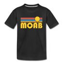 Moab, Utah Toddler T-Shirt - Retro Sun Moab Toddler Tee - black