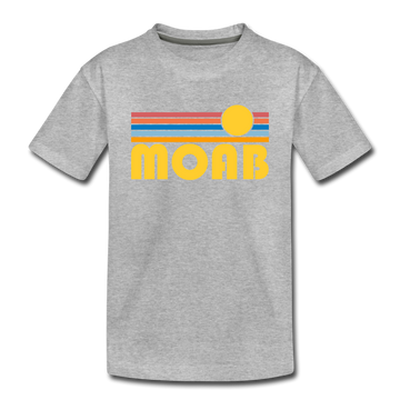 Moab, Utah Toddler T-Shirt - Retro Sun Moab Toddler Tee - heather gray