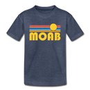 Moab, Utah Toddler T-Shirt - Retro Sun Moab Toddler Tee - heather blue