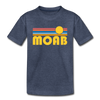 Moab, Utah Toddler T-Shirt - Retro Sun Moab Toddler Tee - heather blue