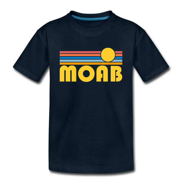 Moab, Utah Toddler T-Shirt - Retro Sun Moab Toddler Tee - deep navy