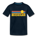 Michigan Toddler T-Shirt - Retro Sun Michigan Toddler Tee - deep navy