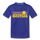 Montana Toddler T-Shirt - Retro Sun Montana Toddler Tee - royal blue