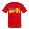 Montana Toddler T-Shirt - Retro Sun Montana Toddler Tee - red