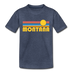 Montana Toddler T-Shirt - Retro Sun Montana Toddler Tee - heather blue