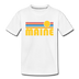 Maine Toddler T-Shirt - Retro Sun Maine Toddler Tee - white