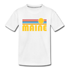 Maine Toddler T-Shirt - Retro Sun Maine Toddler Tee - white