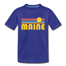 Maine Toddler T-Shirt - Retro Sun Maine Toddler Tee - royal blue
