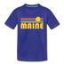 Maine Toddler T-Shirt - Retro Sun Maine Toddler Tee - royal blue